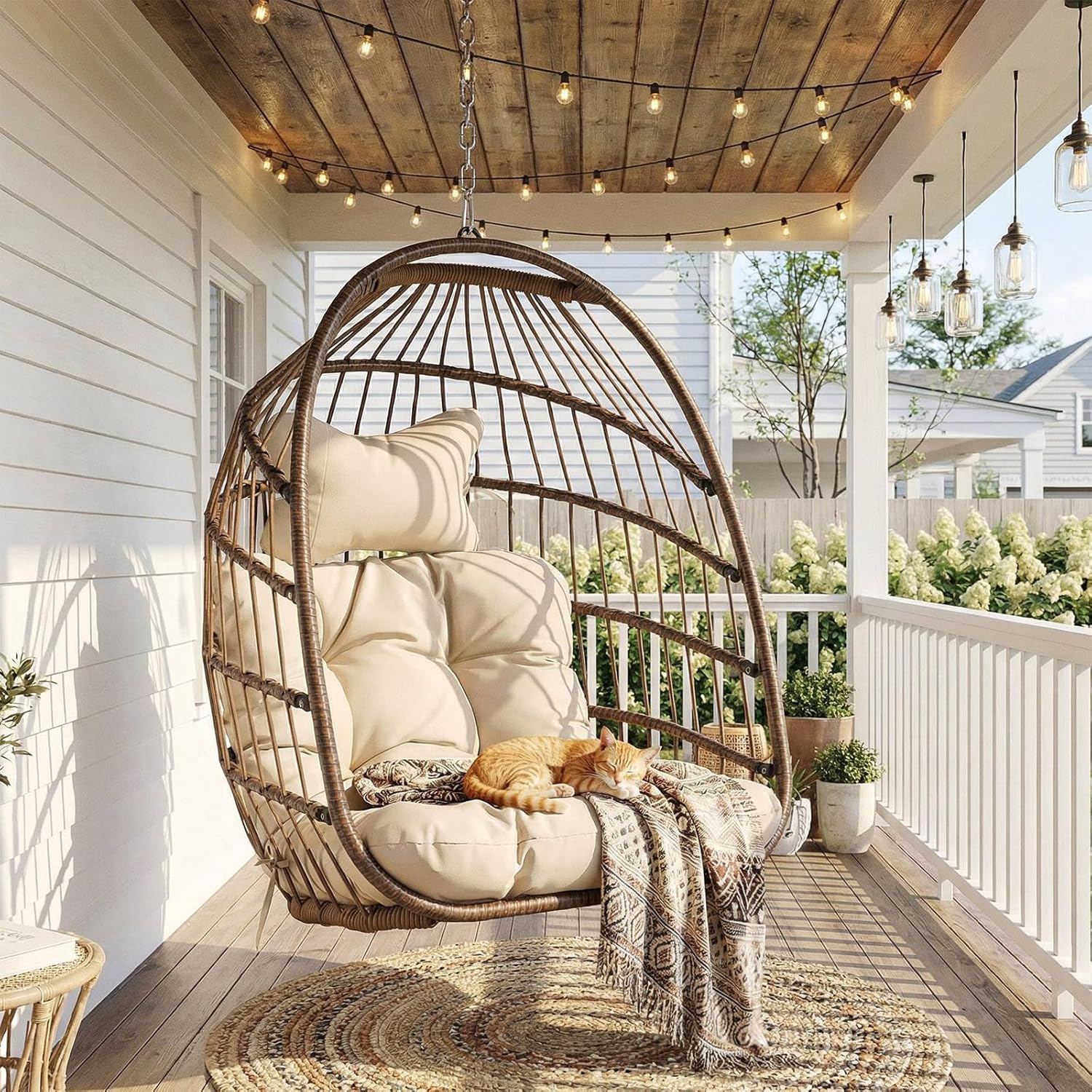 Outdoor Furniture Rh - Silla Colgante Tipo Huevo para Exteriores