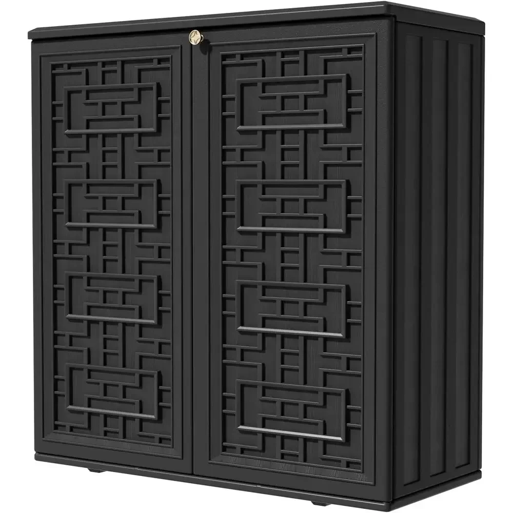 Outdoor Furniture Weatherproof - Armario de Almacenamiento Exterior de Resina