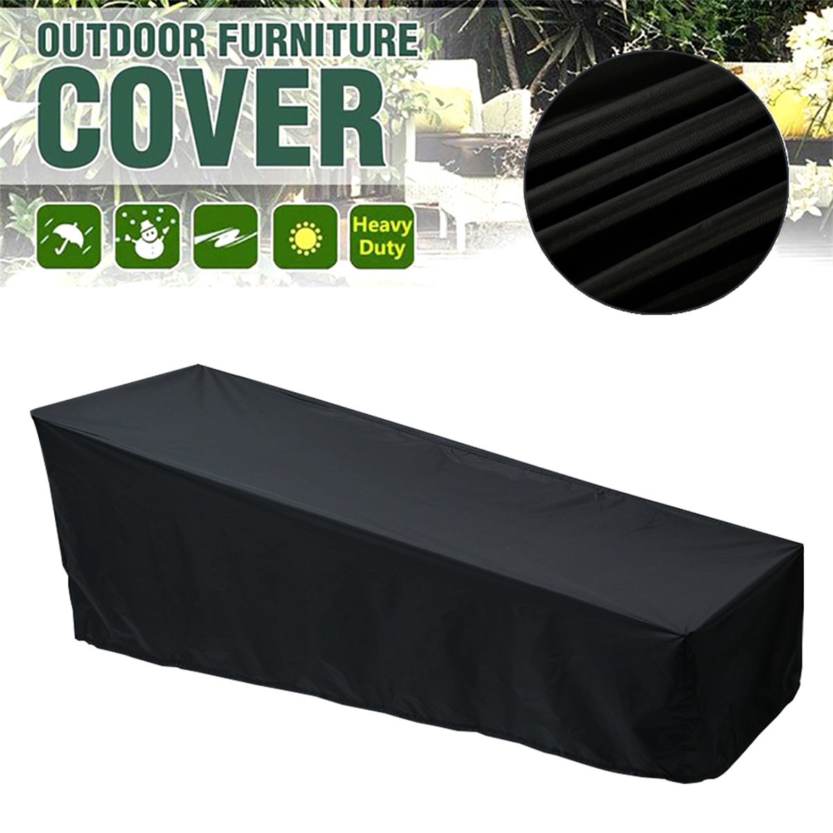 Outdoor Furniture Weatherproof - Cubierta para tumbona de jardín al