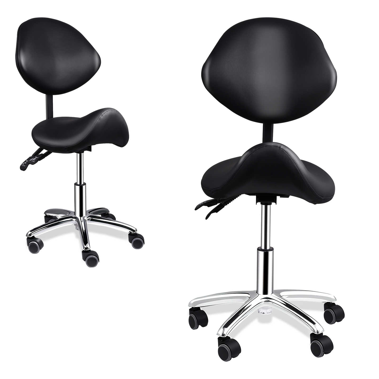 Outdoor Furniture Glides - Silla ergonómica con ruedas y respaldo,