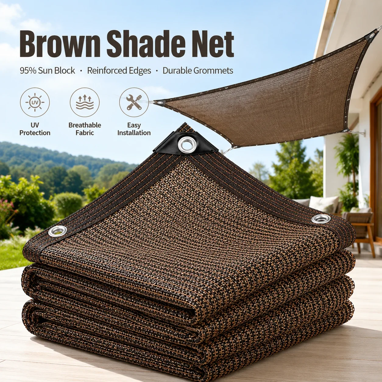 Outdoor Furniture Hdpe - Red de sombreo para patio grande,