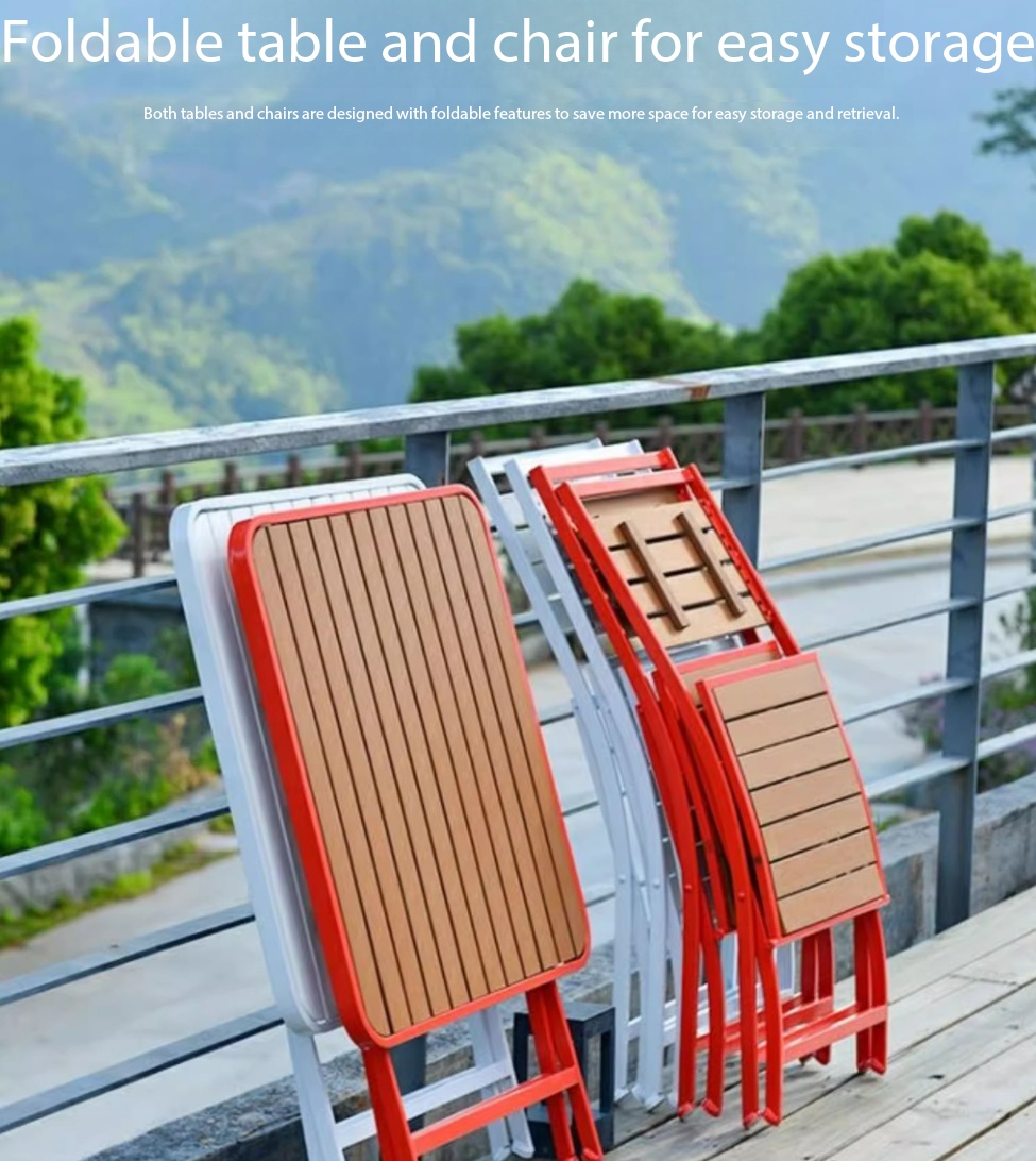 Outdoor Furniture Table And Chairs - Conjunto de Mesa y Sillas Plegables