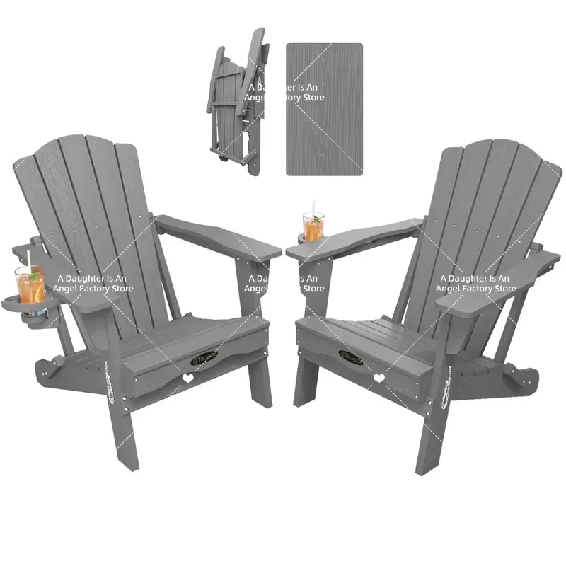 Adirondack Chair Wood - Juego de 2 Sillas Adirondack Plegables