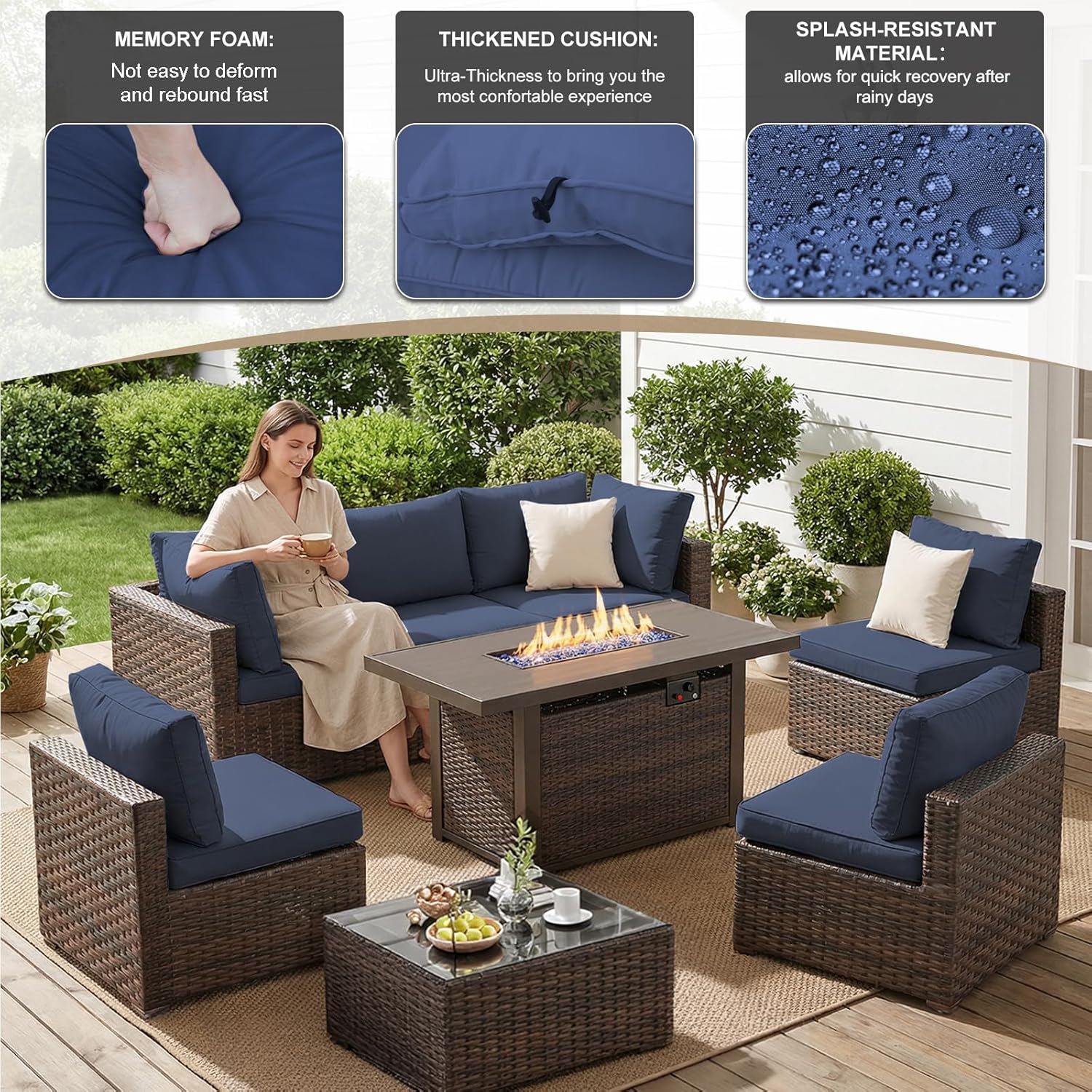 Juego de Muebles de Patio de 8 - Outdoor Furniture Deals reseña y precio