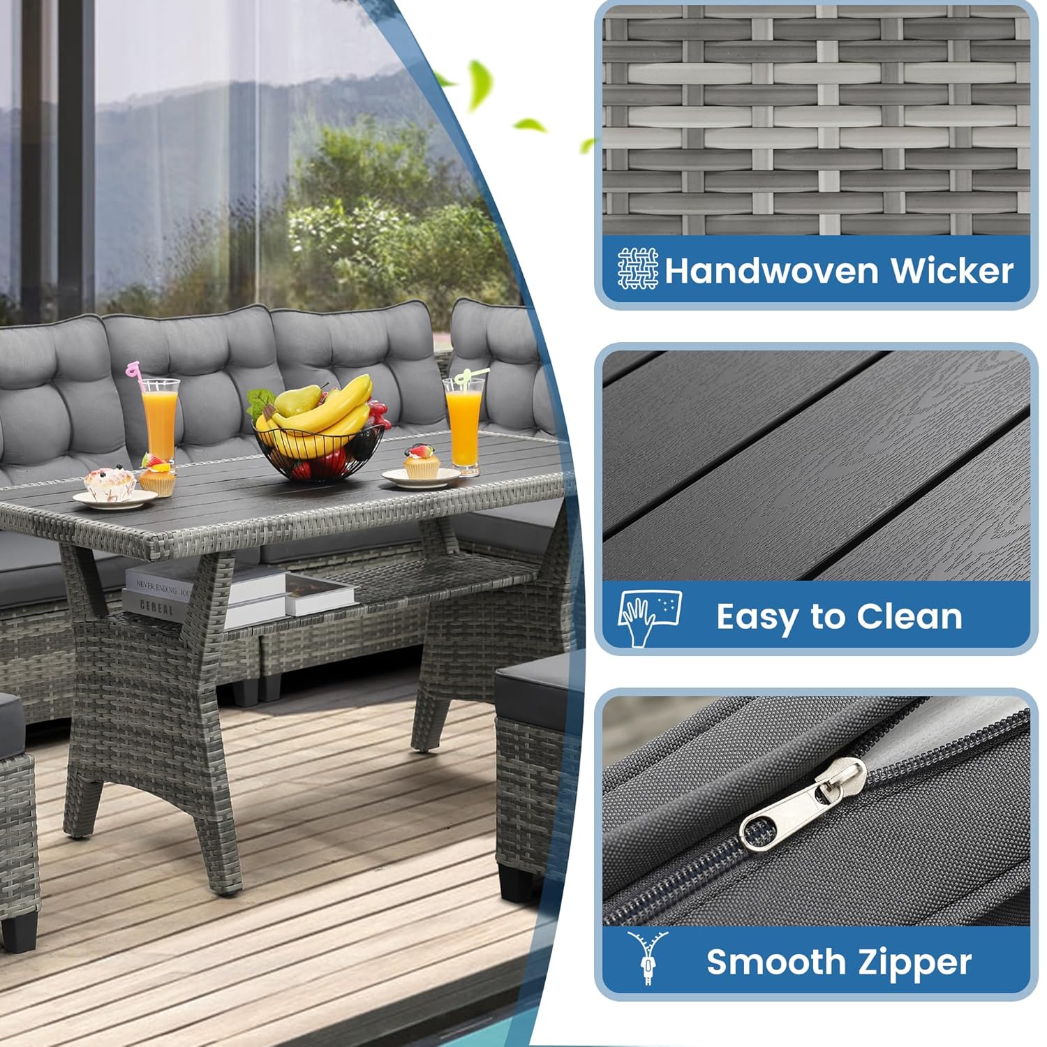 Juego de muebles de patio de 6 - Outdoor Furniture Bali reseña y precio