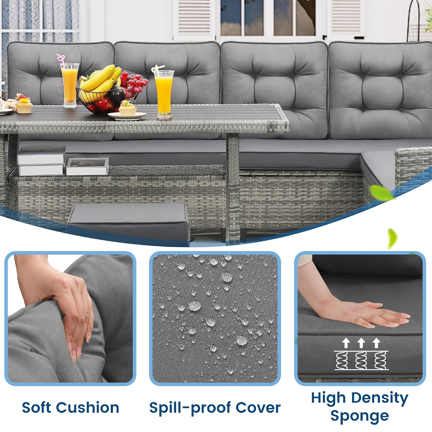 Juego de muebles de patio de 6 - Outdoor Furniture Bali reseña y precio