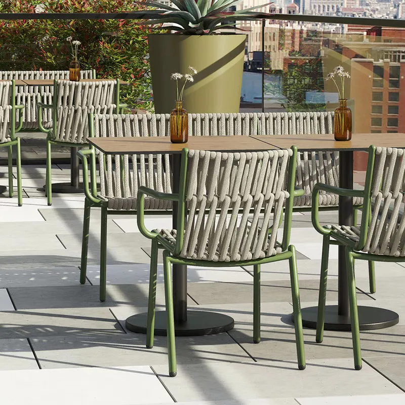 Conjunto de Mesa y Sillas de R - Outdoor Furniture For Cafe reseña y precio