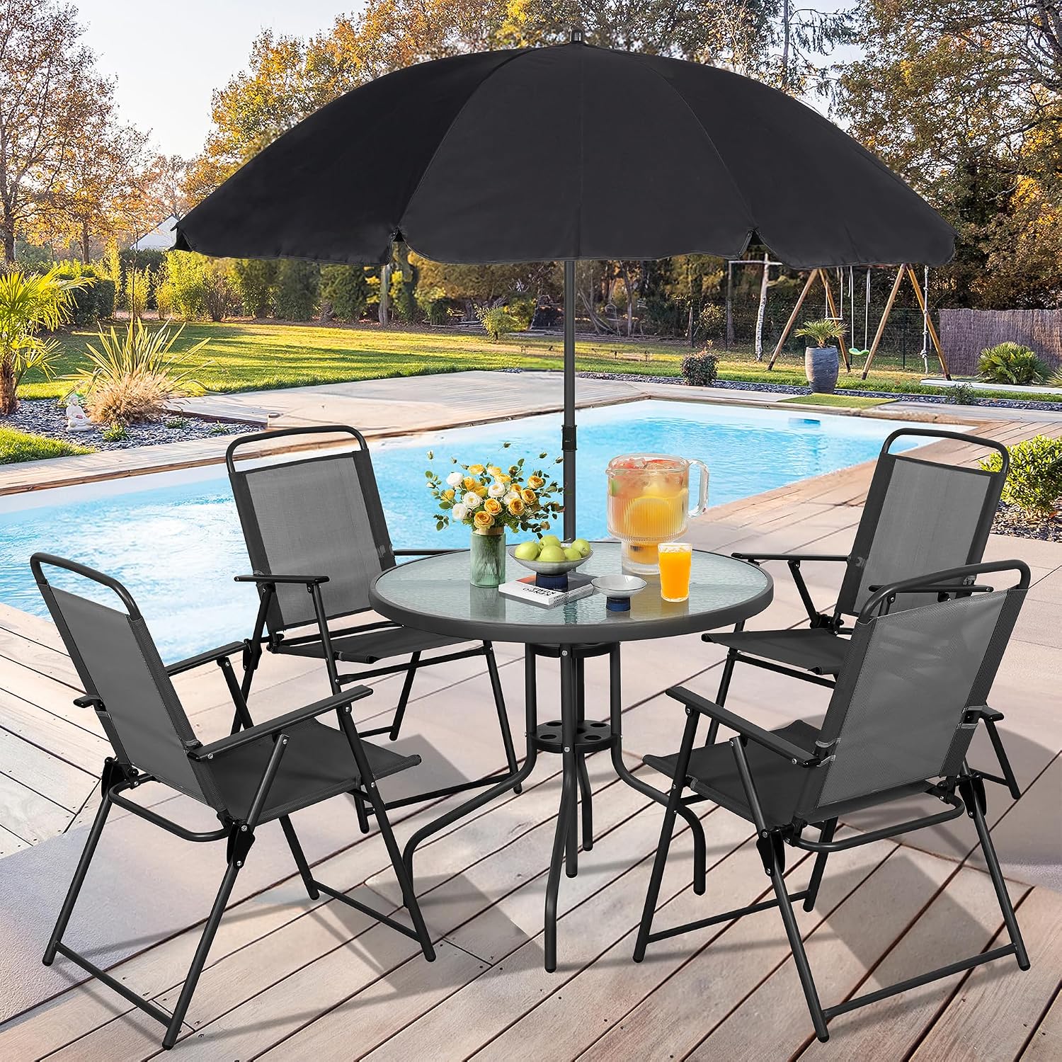 Conjunto de comedor de metal p - Outdoor Furniture Deals reseña y precio