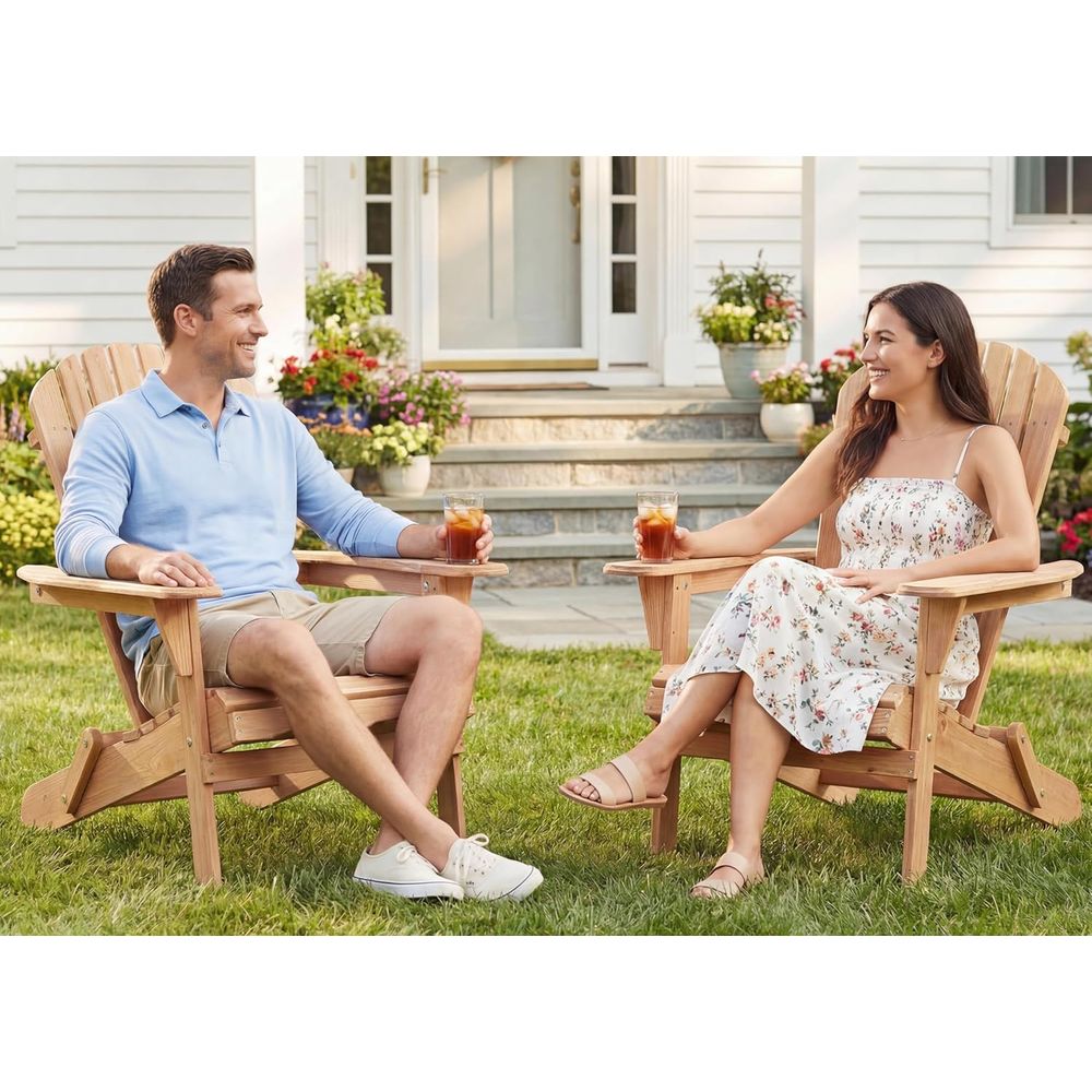 Juego de 4 Sillas Adirondack C - Adirondack Chair Wood reseña y precio