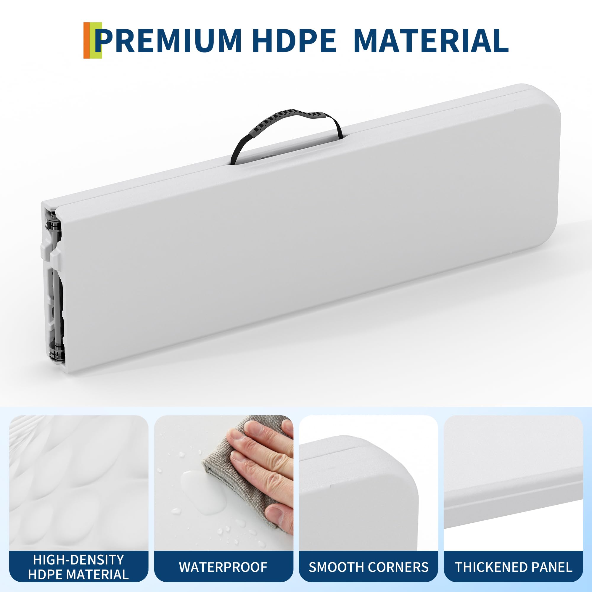 Paquete de 2 bancos plegables  - Outdoor Furniture Hdpe reseña y precio