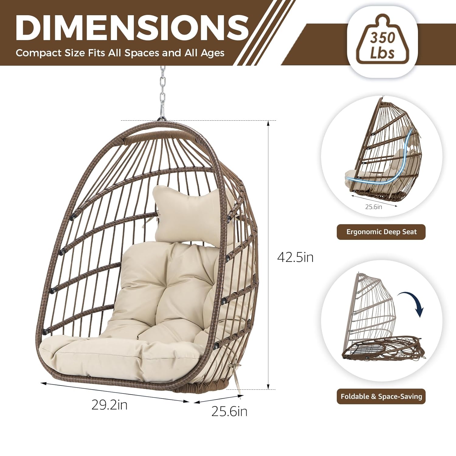 Silla Colgante Tipo Huevo para - Outdoor Furniture Rh reseña y precio