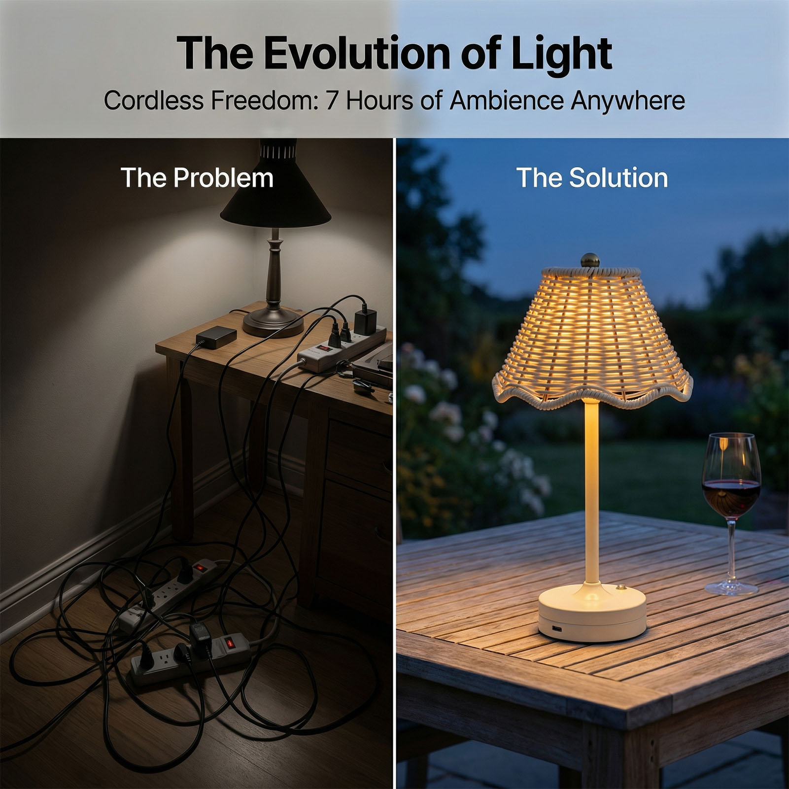Lámpara de Mesa LED Vintage de - Outdoor Furniture Rh reseña y precio