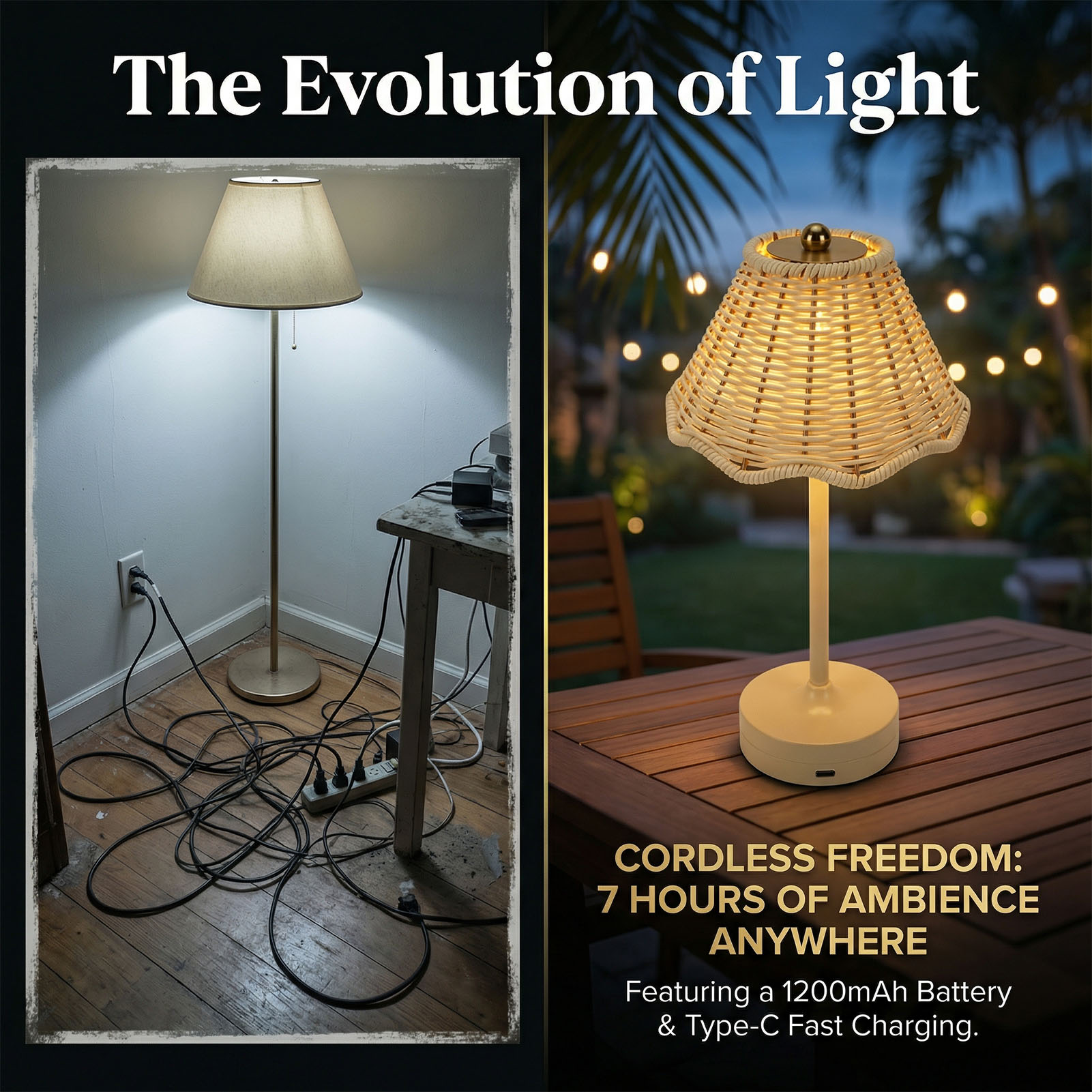 Lámpara de Mesa LED Vintage de - Outdoor Furniture Rh reseña y precio