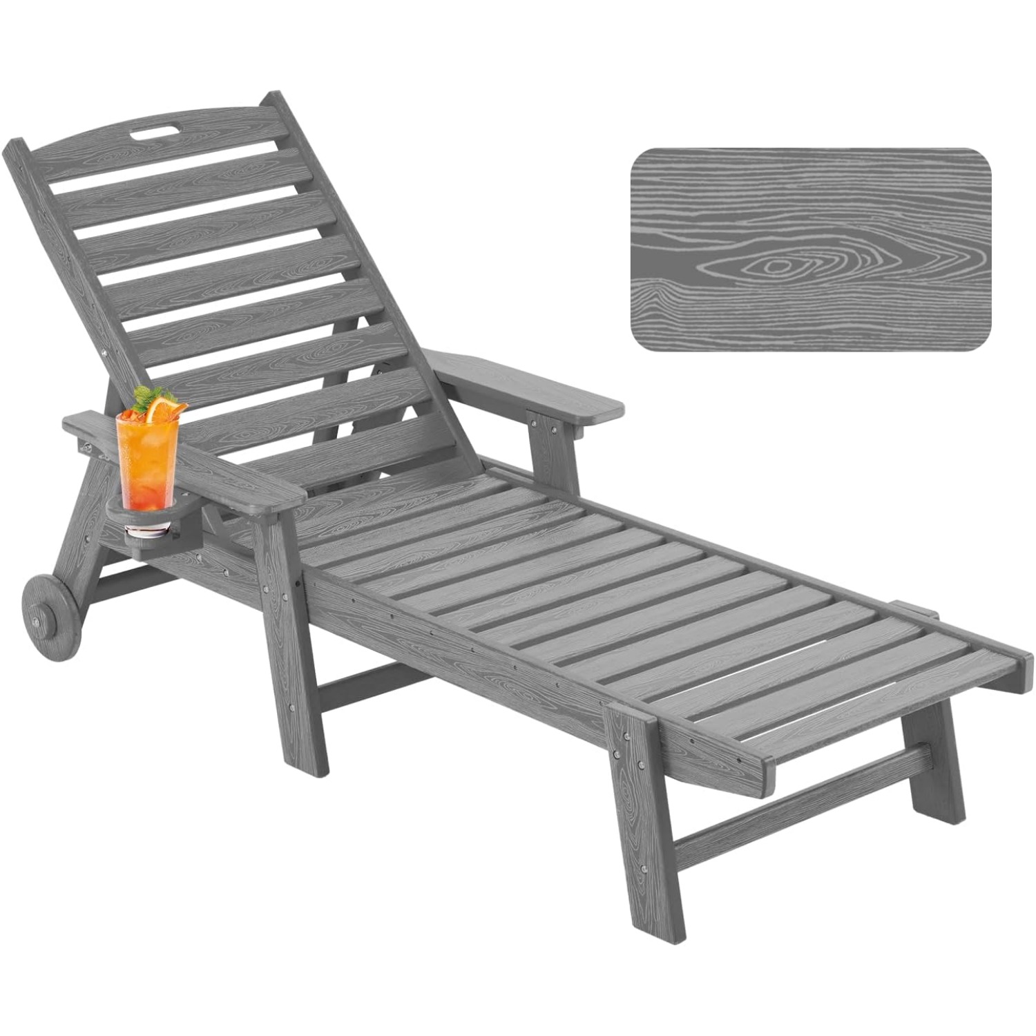 Silla de Patio con Ruedas, Sil - Outdoor Furniture Hdpe reseña y precio