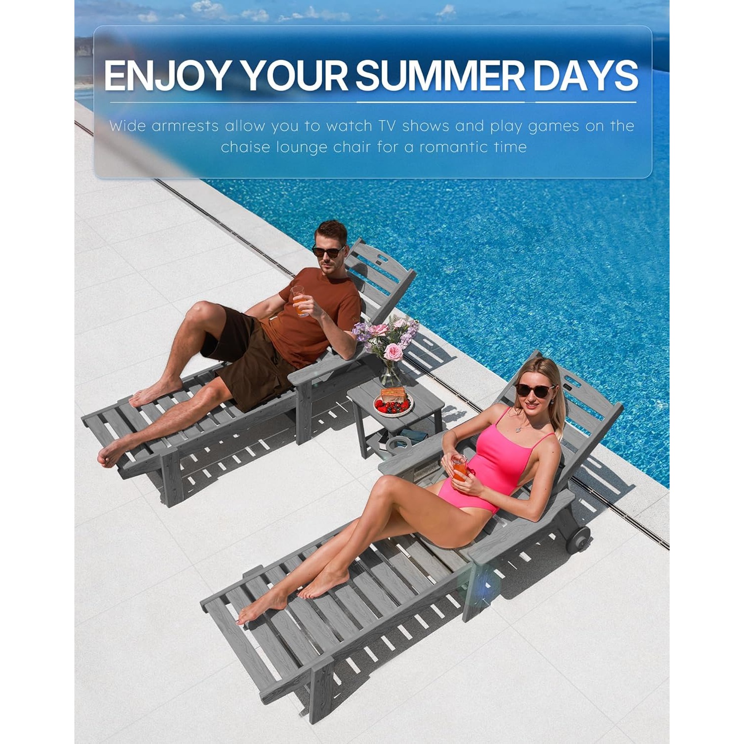 Silla de Patio con Ruedas, Sil - Outdoor Furniture Hdpe reseña y precio