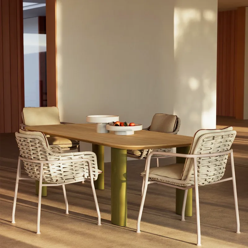 Conjunto de Mesa y Sillas de C - Outdoor Furniture For Cafe reseña y precio