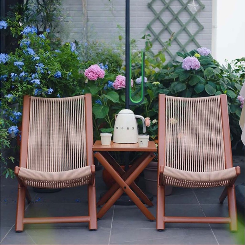 Sillón de mimbre tejido para e - Outdoor Furniture Iron reseña y precio