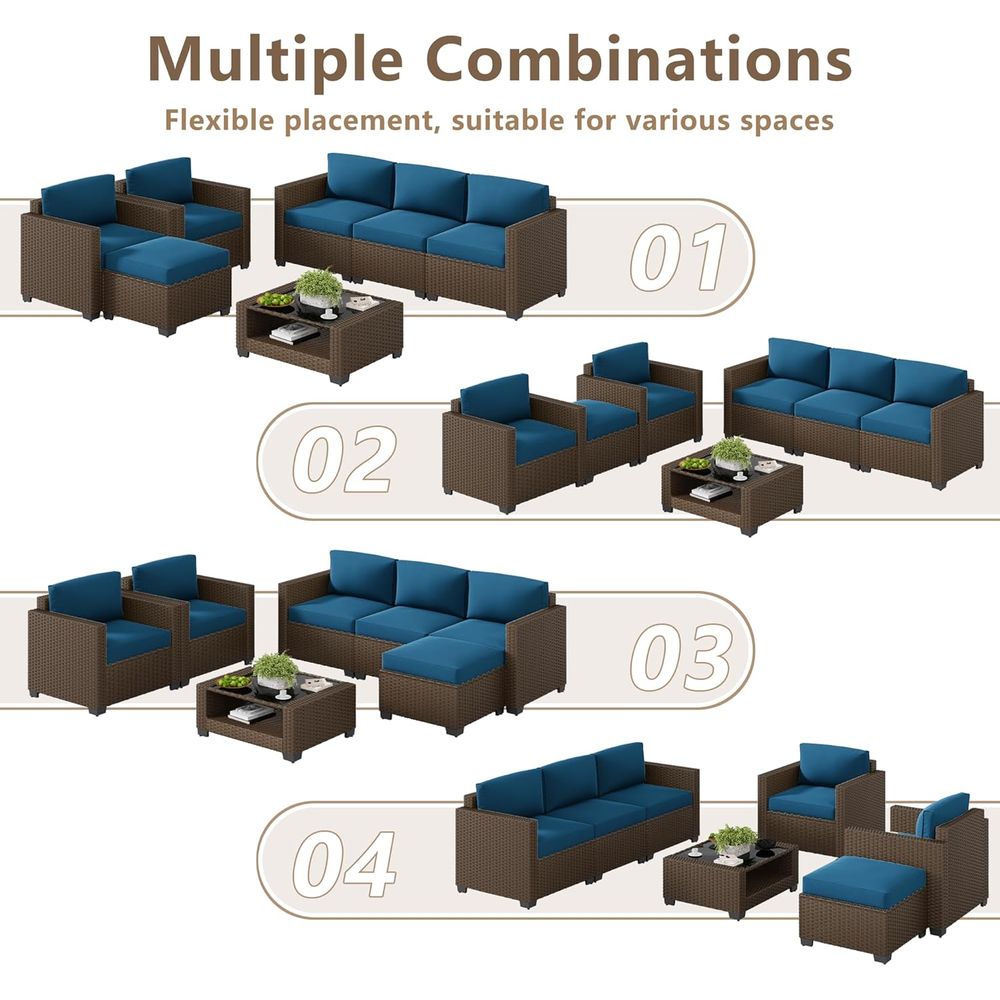 Juego de Muebles de Patio de 7 - Outdoor Furniture Table And Chairs reseña y precio
