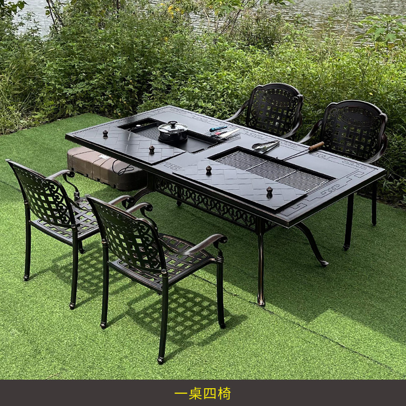 Conjunto de Muebles de Hierro  - Outdoor Furniture Table And Chairs reseña y precio